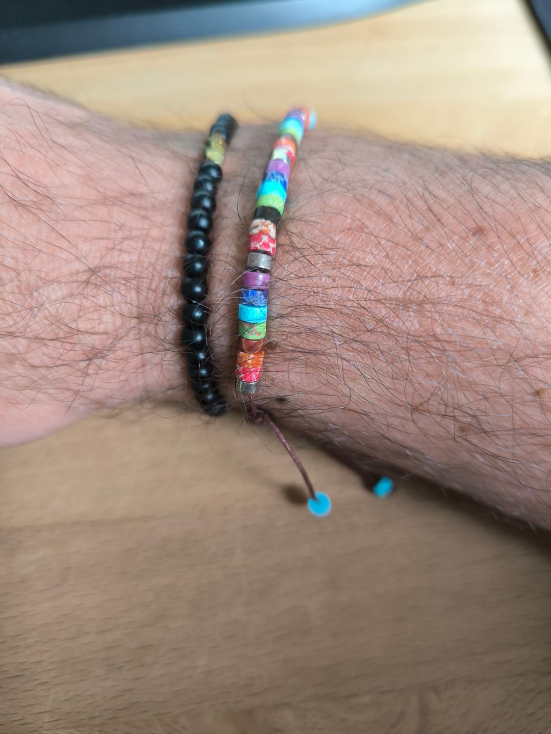 Customer photo review of 7 Chakren Energiearmband aus Jaspis