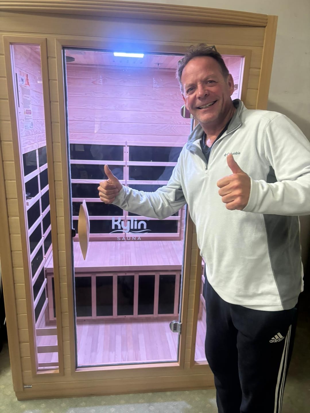 Customer photo review of Kylin Low EMF Premium Carbon Far Infrared Sauna 2 people - K8202