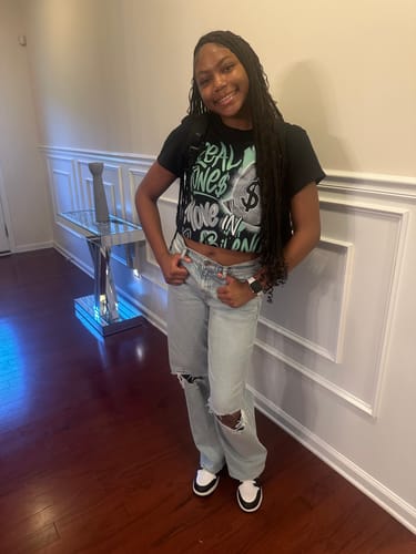 Customer photo review of Green Glow 3s DopeSkill T-Shirt Real Ones Move In Silence Graphic