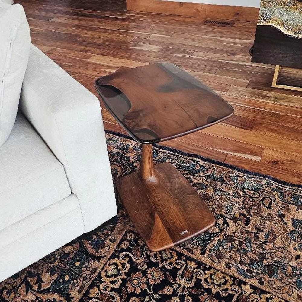 Customer photo review of C-Shaped Luxury Resin End / Side Table - Unique Gift Idea