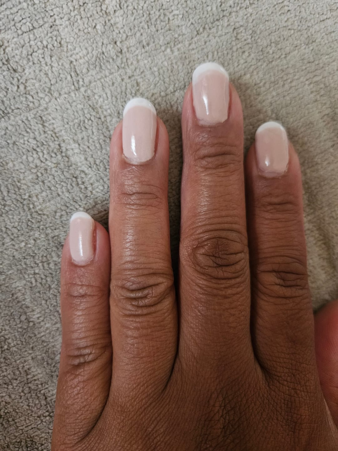 Customer photo review of Crystal White Dipping Powder