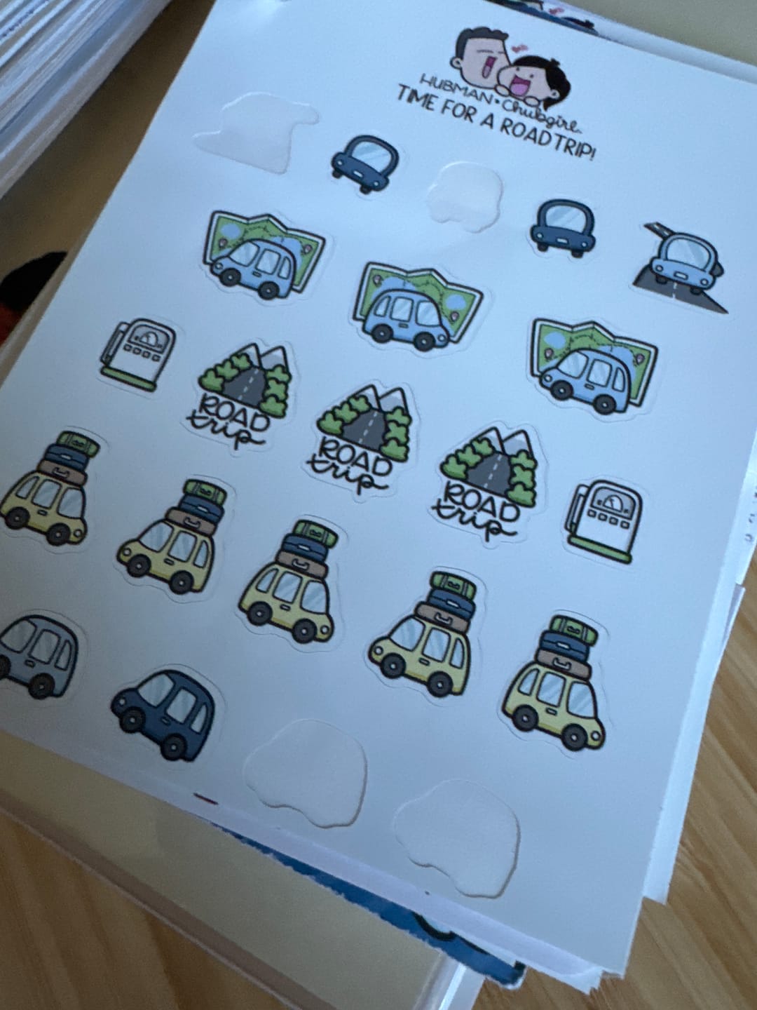 Customer photo review of Time for a Roadtrip Planner Stickers