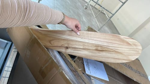 Customer photo review of Luxury Natural Wooden Ceiling Fan Home Decorative Pendant Fan With Lamp Reversible Motor Suitable for Summer and Winter