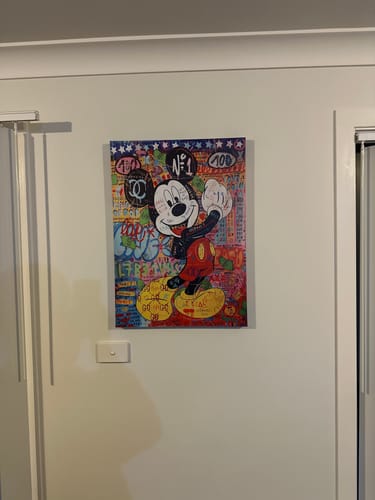 Customer photo review of Mickey Mouse Street Art - Canvas Print Art - CN560 - 50x70cm