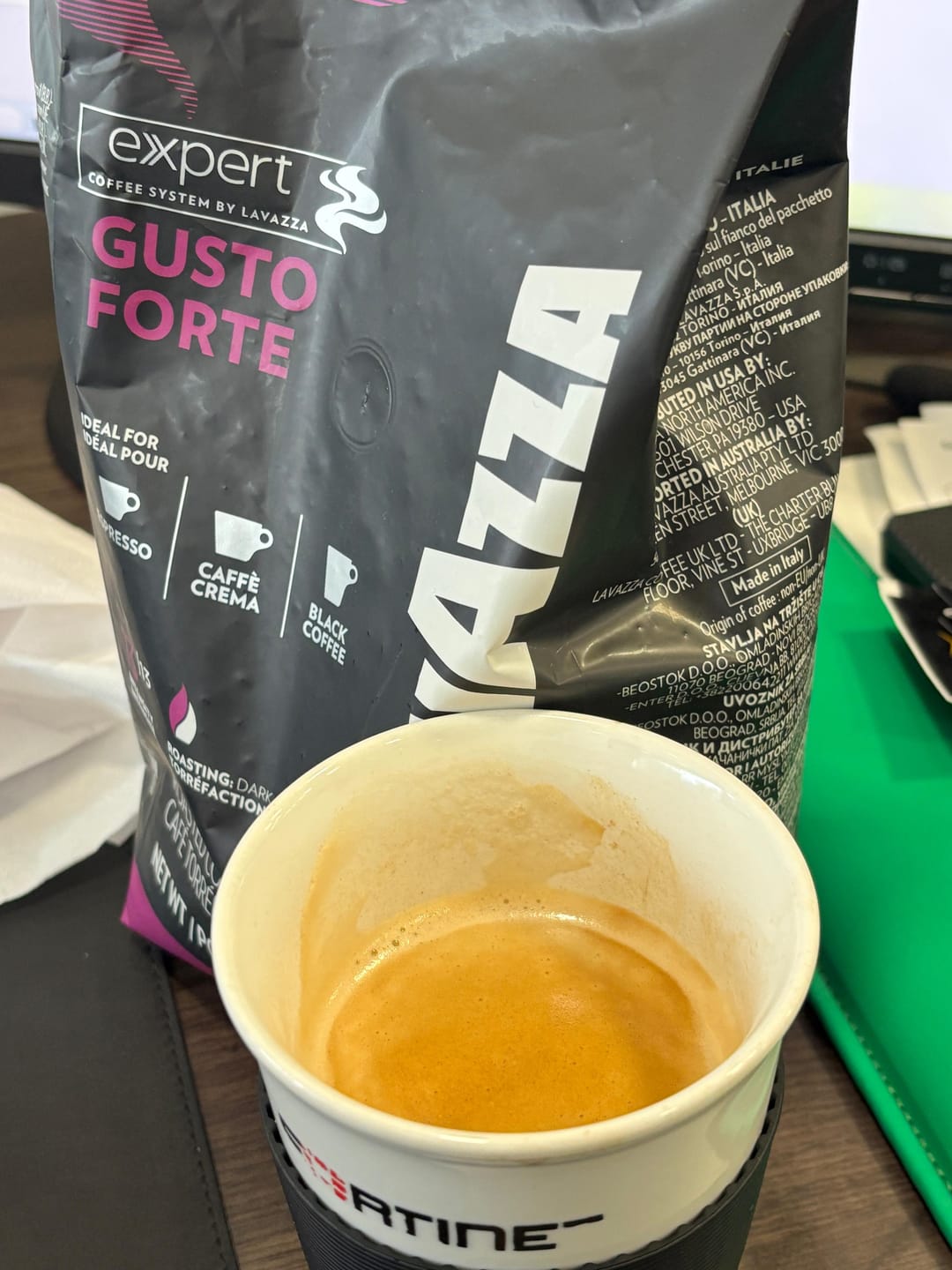 Customer photo review of Lavazza Gusto Forte 1 kg Grano Entero