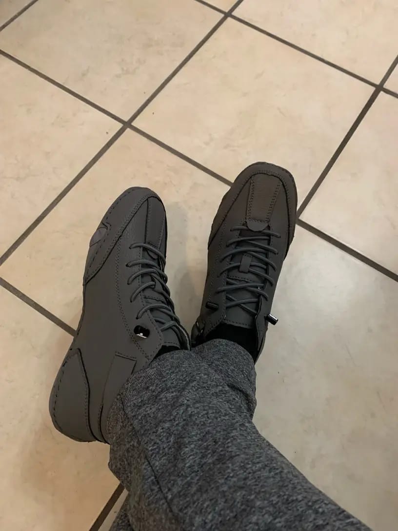 Customer photo review of Men Women Velcro Suede High Boots Beck Shoes (Unisex)