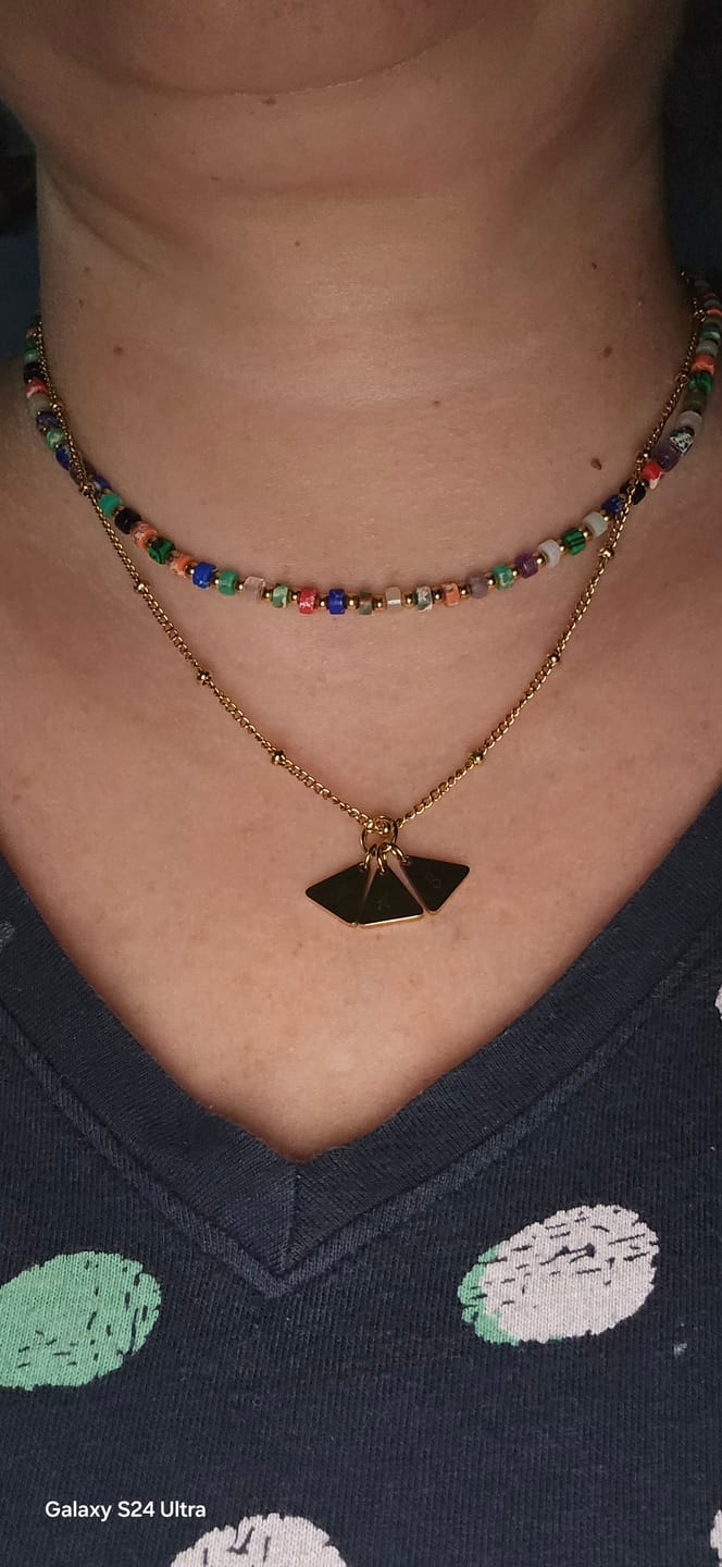 Customer photo review of Necklace: Summer Initials