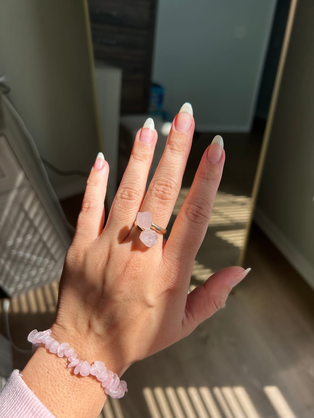 Customer photo review of Rose Quartz Ring