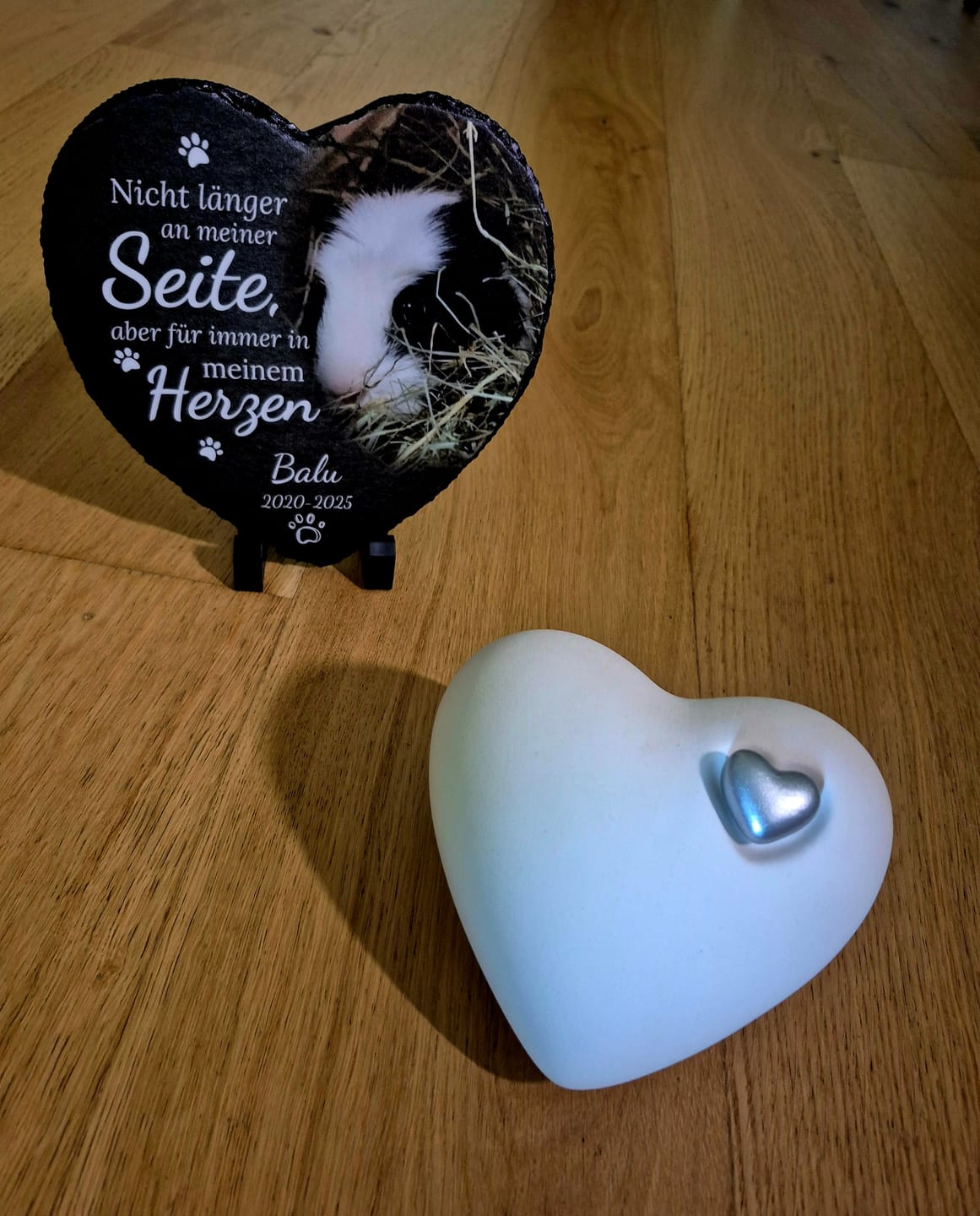 Customer photo review of Nicht länger an meiner Seite - Individuelles bedrucktes Schieferherz