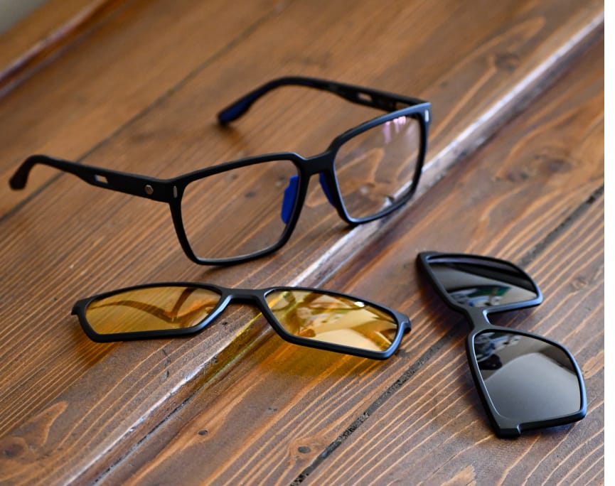 Customer photo review of Tate | Magnetic Sporty Clip-on Eyeglasses Sunglasses | ZanyLen New