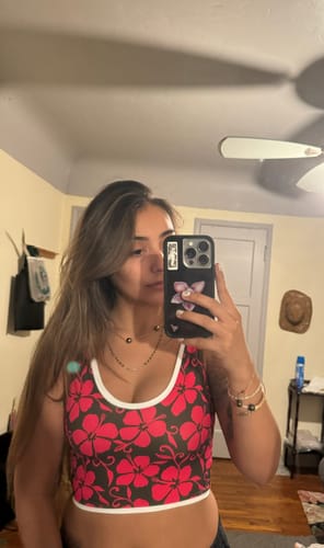 Customer photo review of Layered Active Tank - Pupukea Pink