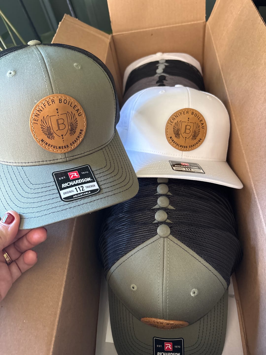 Customer photo review of Richardson 112 Custom Leather Patch Hat