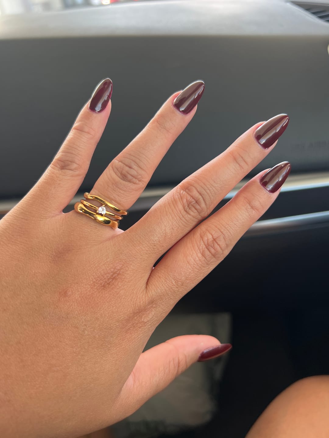 Customer photo review of Madison Wave Ring Set