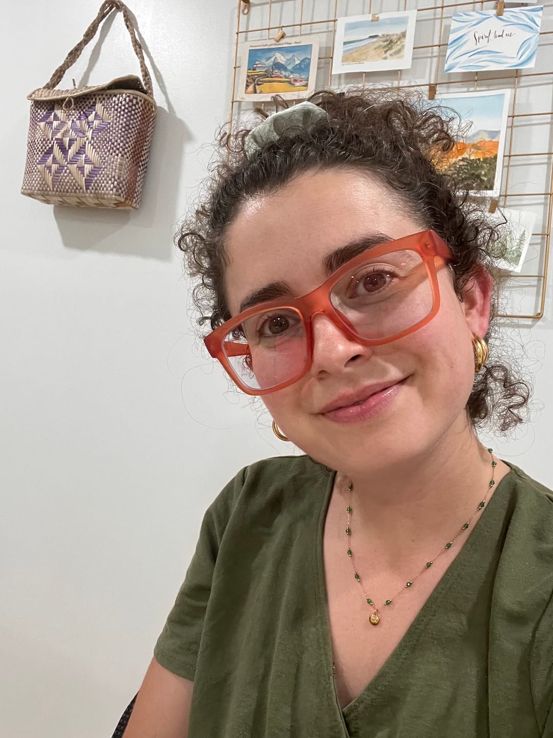 Customer photo review of Talia Gold Hoop Earrings