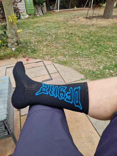 Customer photo review of Neon | Compression Shred Socks