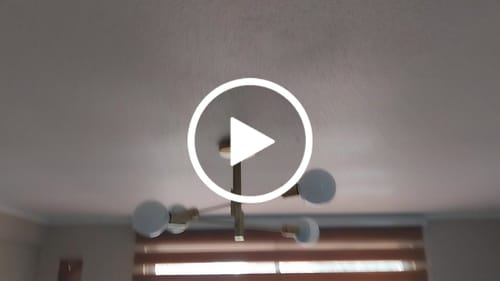 Customer video review of Lampara Techo Modelo LIMBA Color dorado 4 soquetes