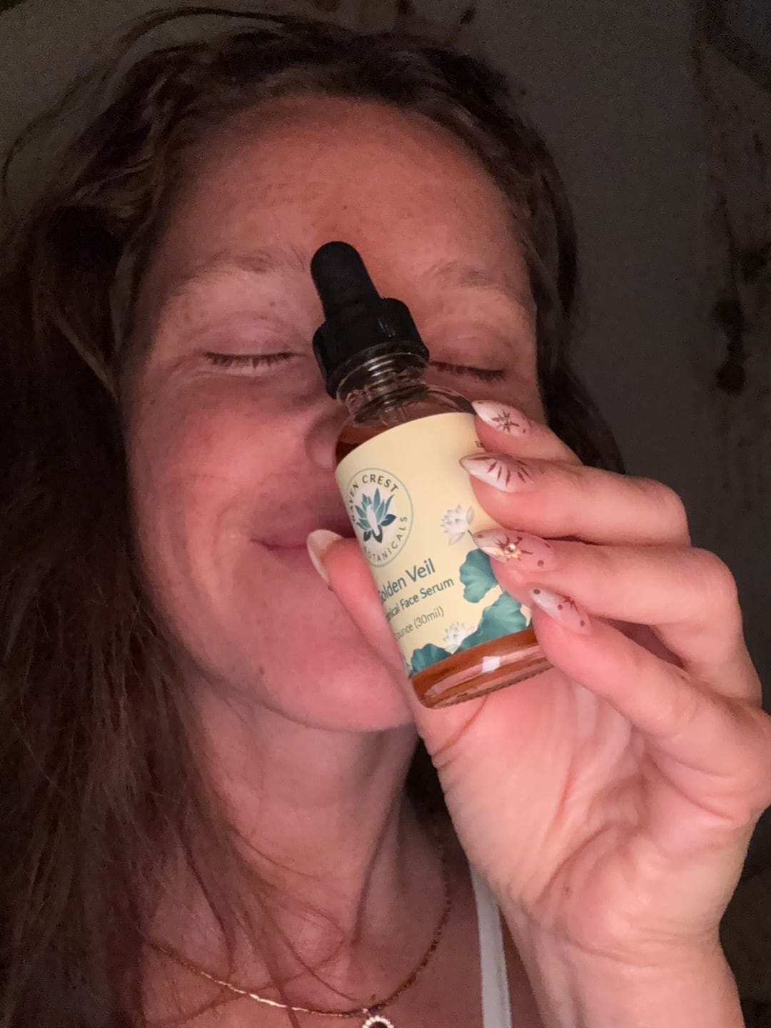 Customer photo review of Golden Veil Botanical Serum