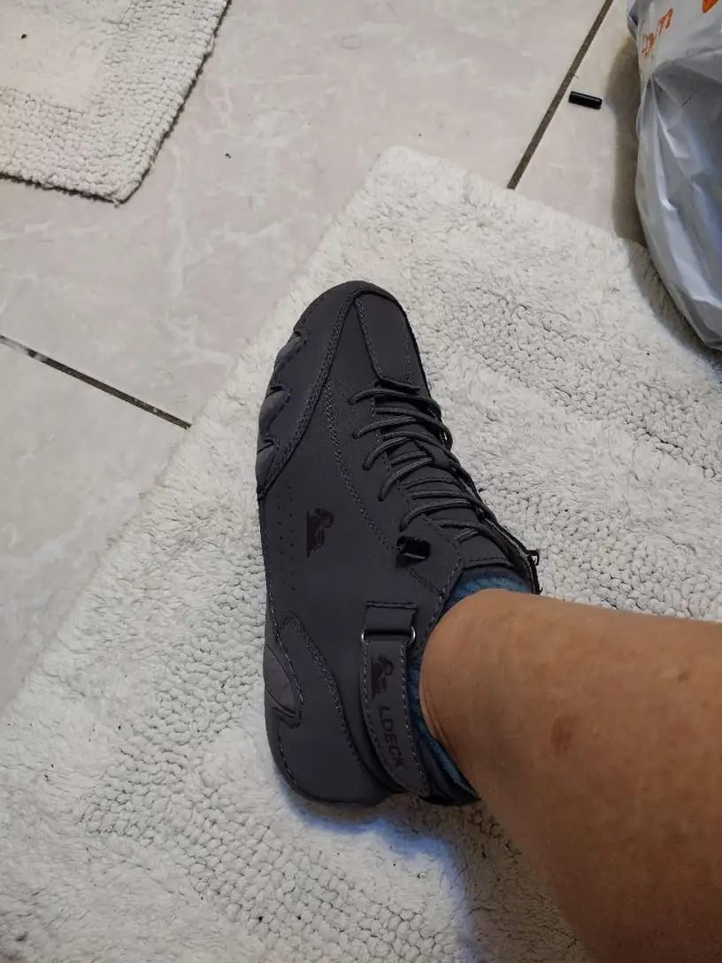 Customer photo review of Men Women Velcro Suede High Boots Beck Shoes (Unisex)