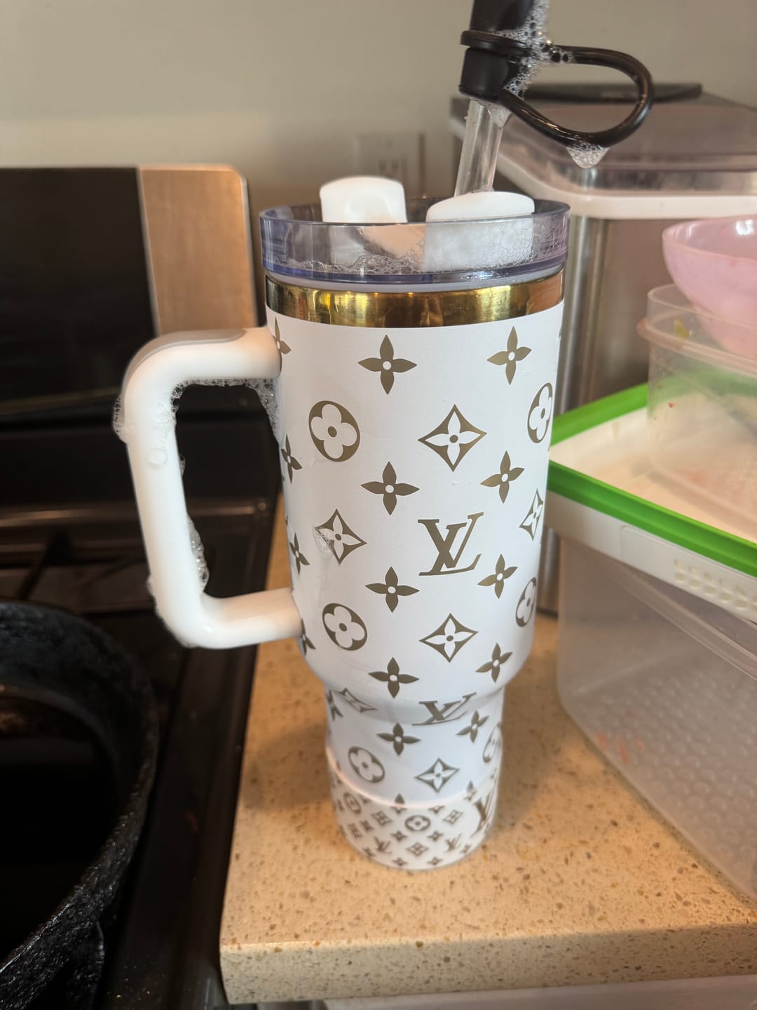 Customer photo review of Designer Holographic In-Car Insulated Cup 40OZ