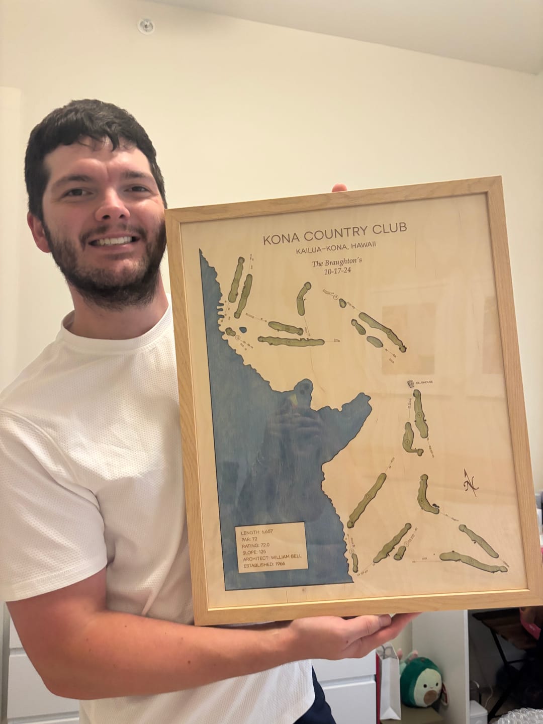 Customer photo review of Custom 3D Wood Golf Course Map
