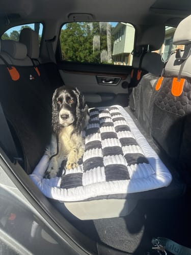 Customer photo review of RuffRover 2.0™ - Hard Bottom Back Seat Extender + (FREE Dog Bed)