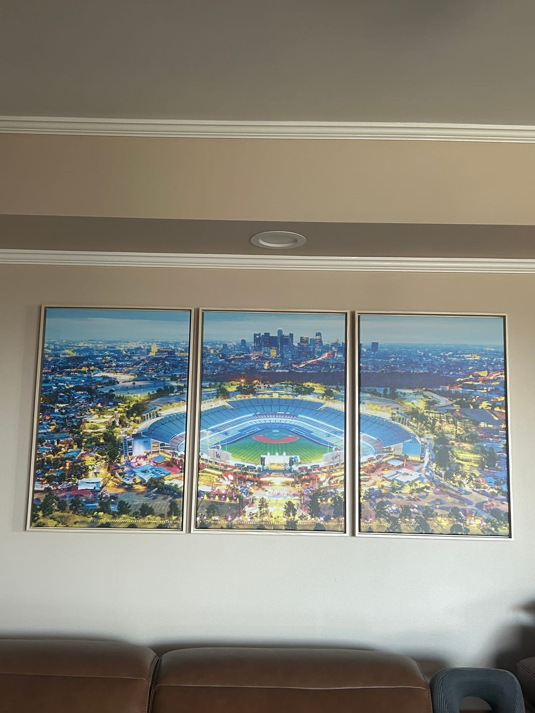 Customer photo review of Los Angeles Dodgers Wall Art Canvas, Dodger Stadium Wall Art Canvas Print - MLB Baseball Stadium