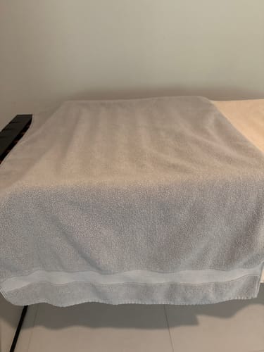 Customer photo review of Ekstra Yumuşak Bordürlü Bukle Havlu Gri