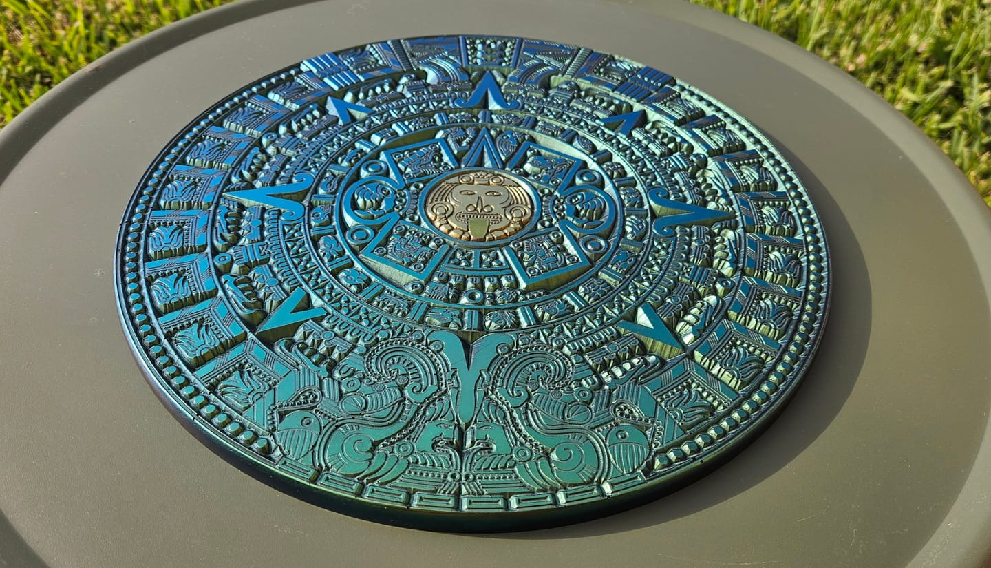 Customer photo review of Aztec / Mayan Calendar 13x3/4" - Silicone Mold
