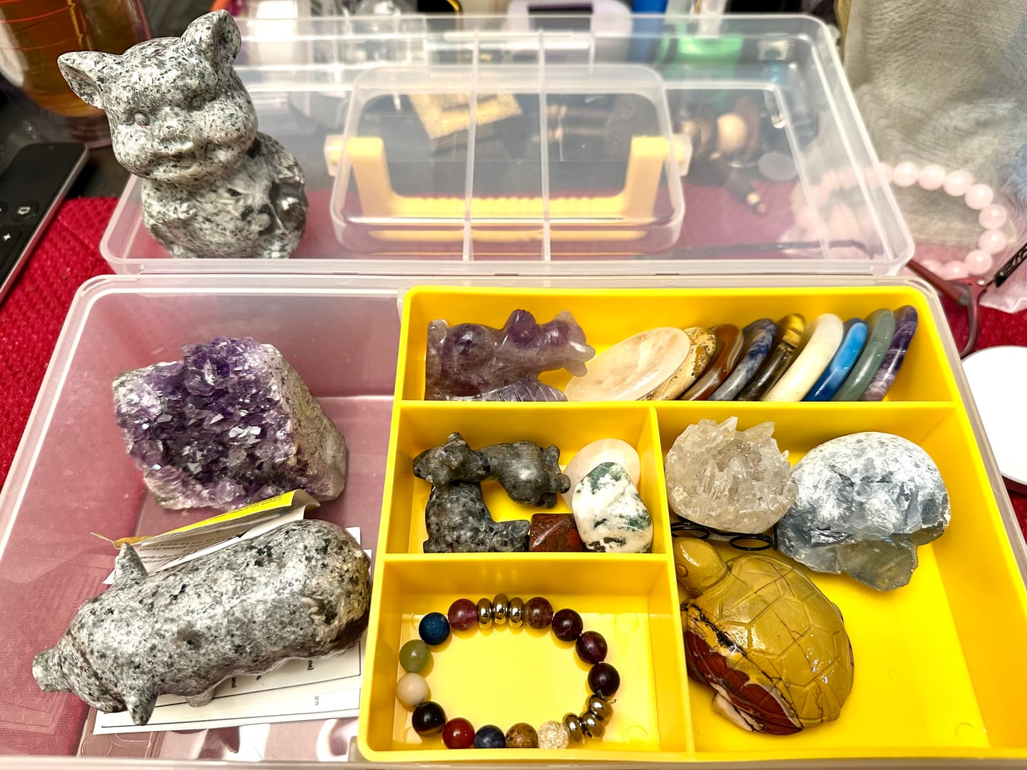 Customer photo review of Celestite Geode Cluster - 80% Off Flash Promo Sale