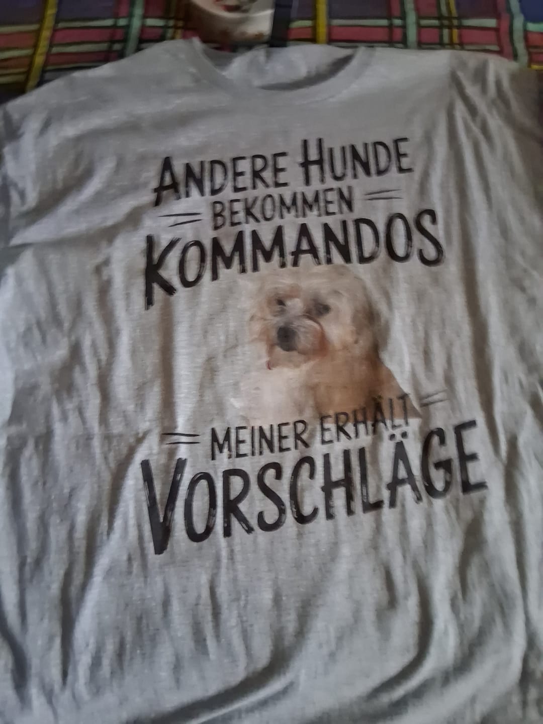 Customer photo review of Mein Hund hört ausgezeichnet - Personalisiertes Shirt