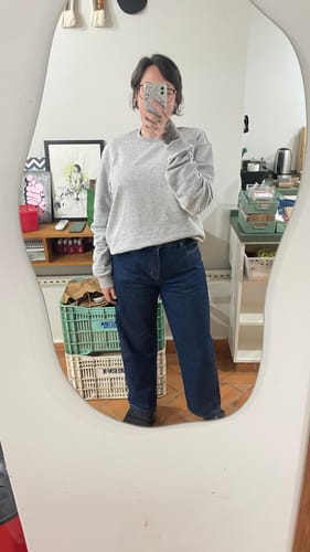 Carol C. review of Calça Jeans Reta Araçá Azul Escuro image 1 out of 1