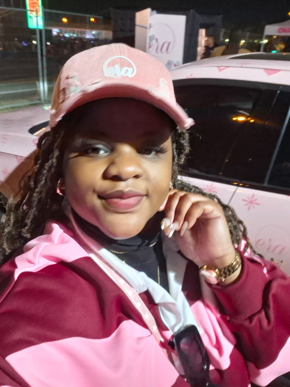 Customer photo review of Era Distressed Coral Cap