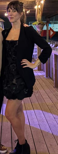 Customer photo review of Bouquet Maraya in Black Mini Dress by Bronx and Banco