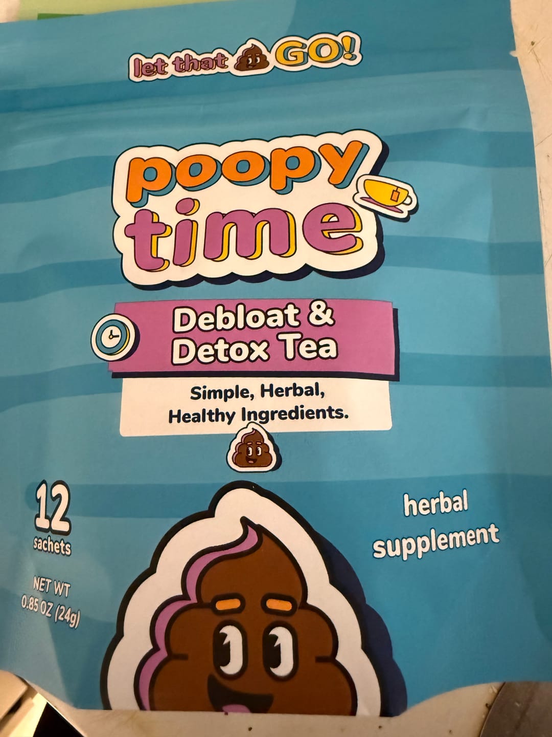Customer photo review of Poopy Time Debloat & Detox Tea