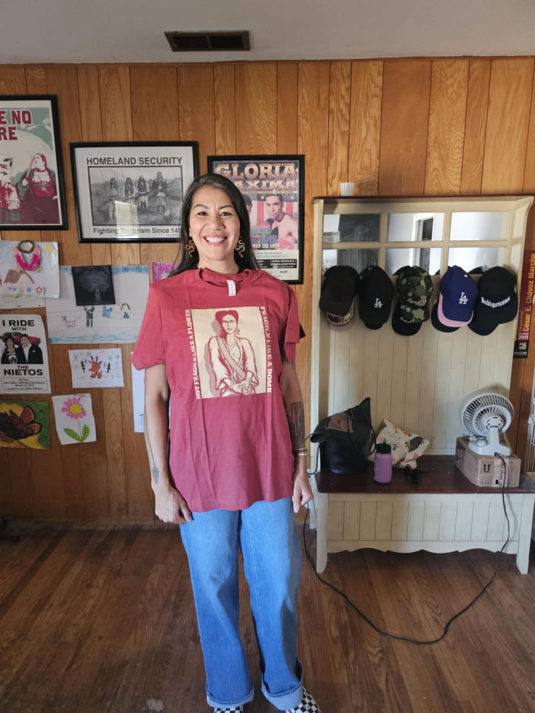 Customer photo review of Unisex Clay Frida Rebel Tee