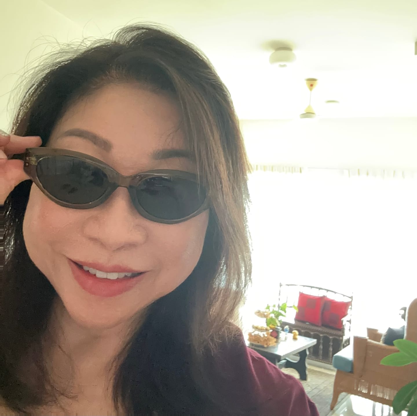 Customer photo review of Taylor Rectangular Framed Sunglasses