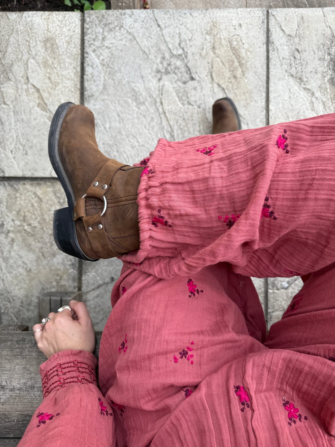 Customer photo review of Women's Harness Biker Boots