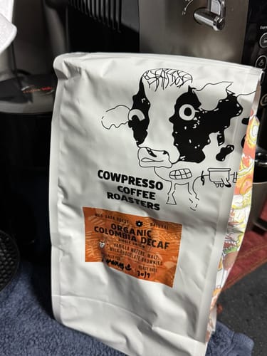 Customer photo review of Organic DECAF Colombia Maragogipe