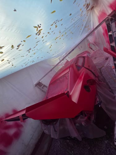 Customer photo review of Porsche Carmine Red M3C | OEMatch Basecoat