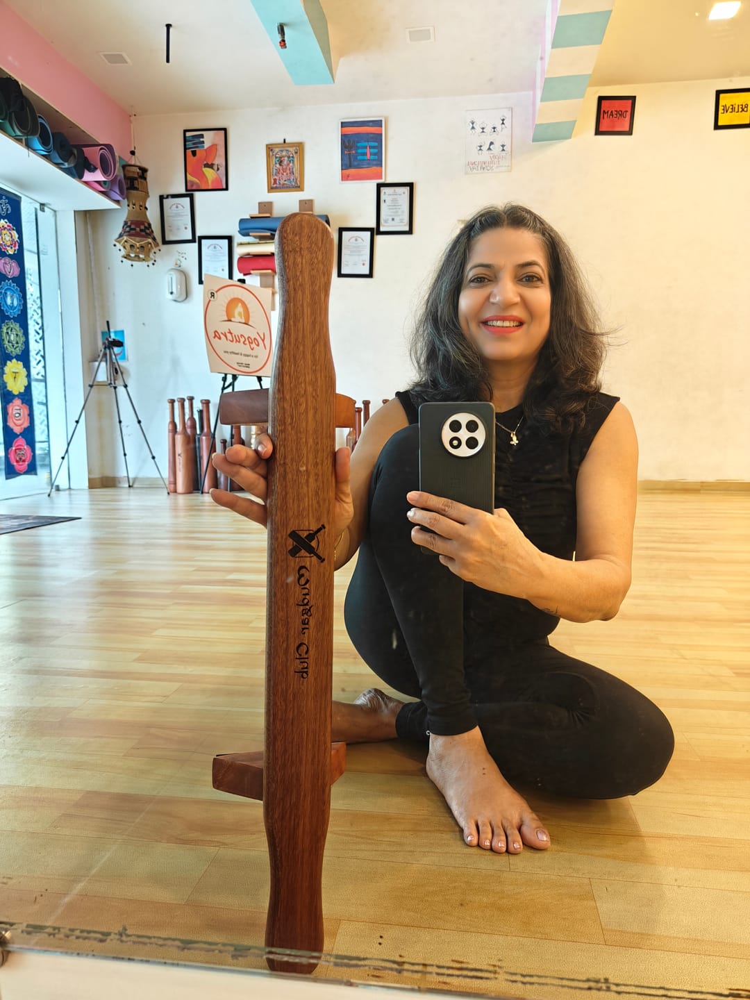 Customer photo review of Wooden Push-up Board (Shena/Hindu push-up boards)