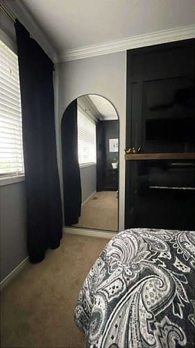 Customer photo review of Black Full Length Arch Mirror (71"H x 31"W)
