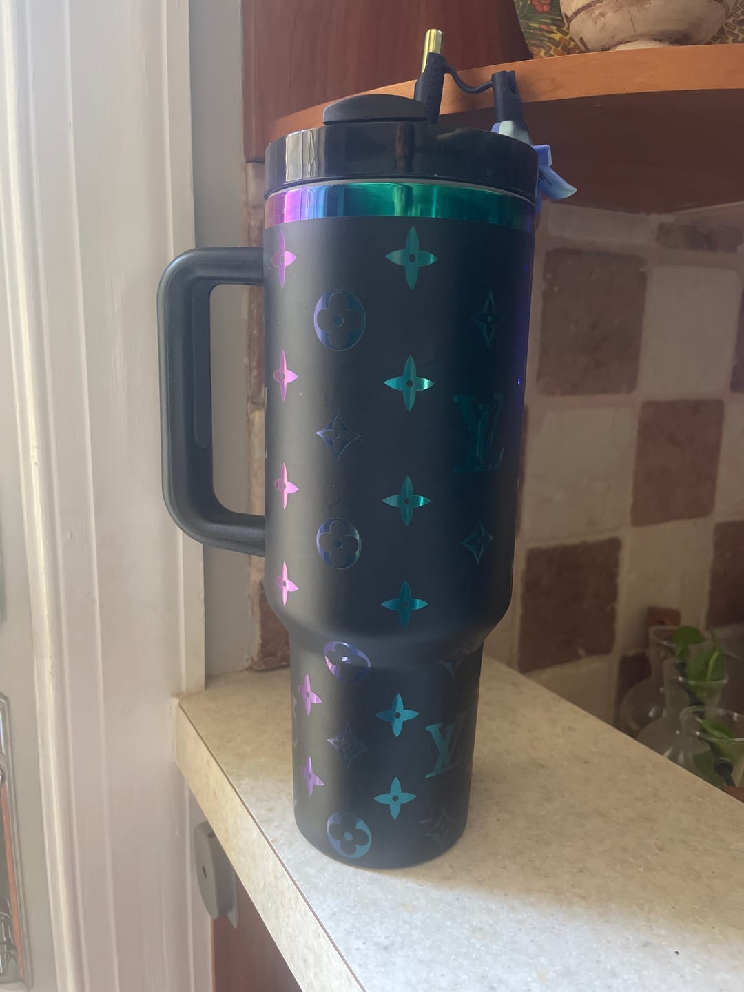 Customer photo review of Designer Holographic In-Car Insulated Cup 40OZ