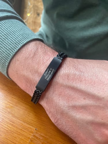 Customer photo review of Double Franco Link ID Bracelet