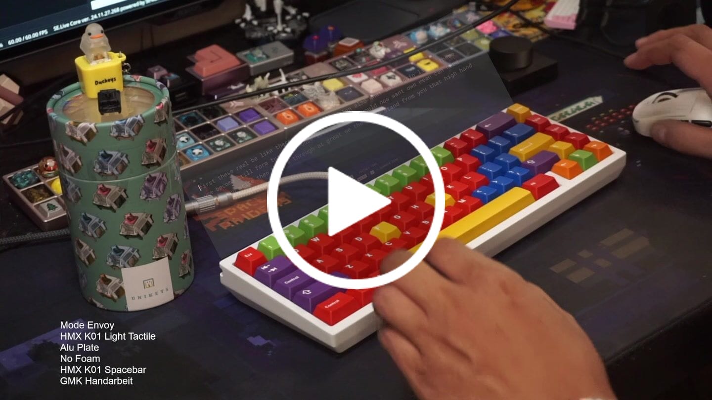 Customer video review of HMX K01 LIGHT TACTILE SWITCH FACTORY LUBED (10PCS)