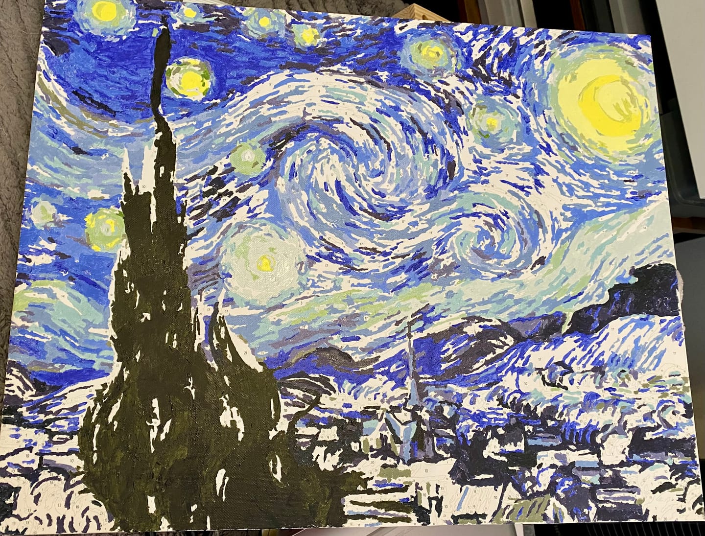 Customer photo review of The Starry Night - Van Gogh | Paint by Numbers