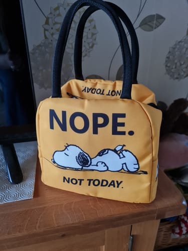 Customer photo review of Snoopy Lunch Bag