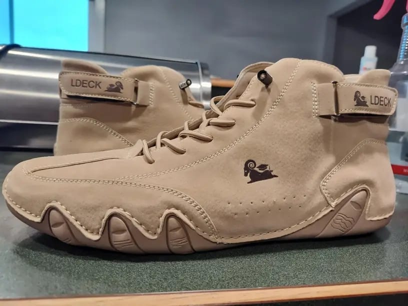 Customer photo review of Men Women Velcro Suede High Boots Beck Shoes (Unisex)