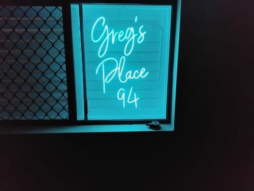 Customer photo review of Custom Neon Sign