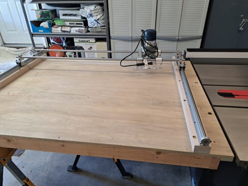Customer photo review of 48" Linear Rails For Router Sled (Pair-Set Of 2)