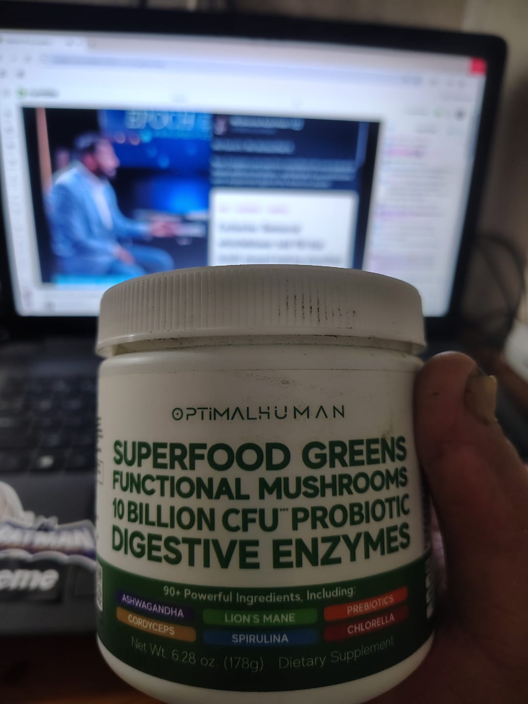 Customer photo review of Optimal Human - Superfood Greens